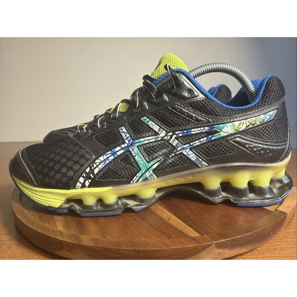 Men's 8.5 ASICS GEL-REBEL T2G2N 5890 Running Shoes Athletic Black Lime Green